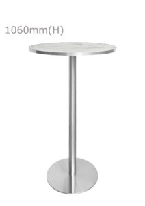 LUXCO™ BAR TABLE - SILVER & BIANCO WHITE (BT13 - SW)