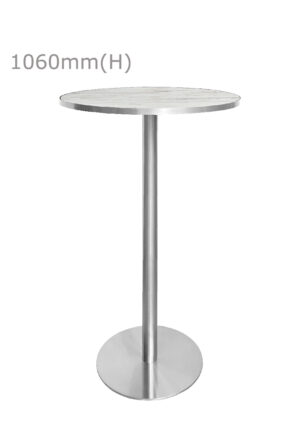 LUXCO™ BAR TABLE - SILVER & BIANCO WHITE (BT13 - SW)