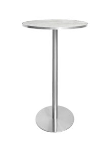LUXCO™ BAR TABLE - SILVER & BIANCO WHITE (BT13 - SW)
