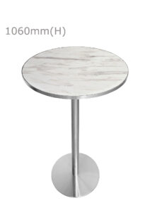 LUXCO™ BAR TABLE - SILVER & BIANCO WHITE (BT13 - SW)