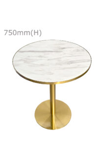 LUXCO™ MEETING TABLE - GOLD & BIANCO WHITE (TB4 - GW)