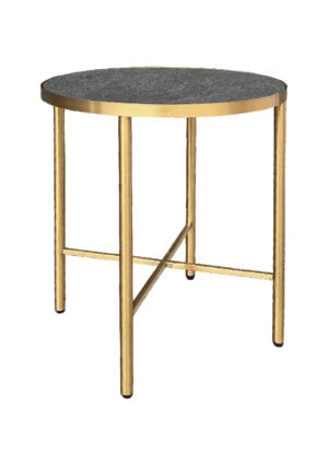 LUXCO™ ROUND COFFEE TABLE - GOLD & GRAPHITE BLACK (CT35 - RGB)