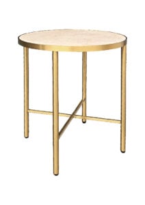 LUXCO™ ROUND COFFEE TABLE - GOLD & MATERA BEIGE (CT35 - RGE)