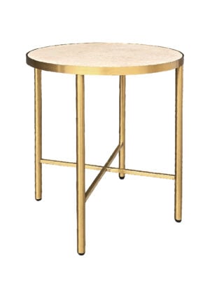 LUXCO™ ROUND COFFEE TABLE - GOLD & MATERA BEIGE (CT35 - RGE)