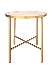 LUXCO™ ROUND COFFEE TABLE - GOLD & MATERA BEIGE (CT35 - RGE)