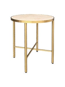 LUXCO™ ROUND COFFEE TABLE - GOLD & MATERA BEIGE (CT35 - RGE)