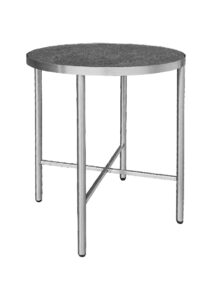 LUXCO™ ROUND COFFEE TABLE - SILVER & GRAPHITE BLACK (CT35 - RSB)