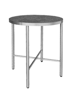 LUXCO™ ROUND COFFEE TABLE - SILVER & GRAPHITE BLACK (CT35 - RSB)