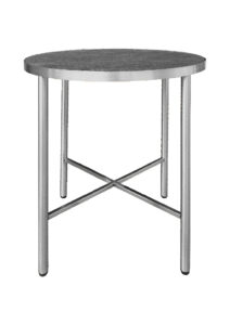LUXCO™ ROUND COFFEE TABLE - SILVER & GRAPHITE BLACK (CT35 - RSB)