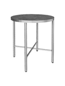 LUXCO™ ROUND COFFEE TABLE - SILVER & GRAPHITE BLACK (CT35 - RSB)