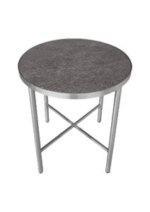 LUXCO™ ROUND COFFEE TABLE - SILVER & GRAPHITE BLACK (CT35 - RSB)