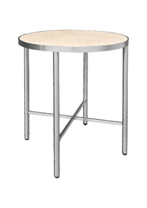 LUXCO™ ROUND COFFEE TABLE - SILVER & MATERA BEIGE (CT35 - RSE)