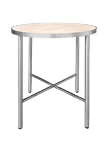LUXCO™ ROUND COFFEE TABLE - SILVER & MATERA BEIGE (CT35 - RSE)