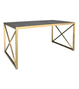 LUXCO™ ATELIER LONG COFFEE TABLE - GOLD & GRAPHITE BLACK (CT16 - LGB)