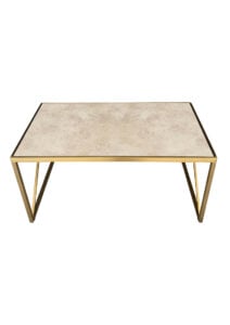 LUXCO™ ATELIER LONG COFFEE TABLE - GOLD & MATERA BEIGE (CT16 - LGE) TOP