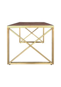 LUXCO™ ATELIER LONG COFFEE TABLE - GOLD & VERONA BRONZE (CT16 - LGZ) SIDE