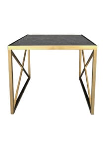LUXCO™ ATELIER SQUARE COFFEE TABLE - GOLD & GRAPHITE BLACK (CT4 - SGB) FRONT