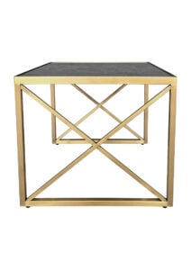 LUXCO™ ATELIER SQUARE COFFEE TABLE - GOLD & GRAPHITE BLACK (CT4 - SGB) SIDE