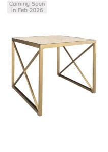 LUXCO™ ATELIER SQUARE COFFEE TABLE - GOLD & MATERA BEIGE (CT4 - SGE)