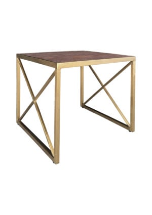 LUXCO™ ATELIER SQUARE COFFEE TABLE - GOLD & VERONA BRONZE (CT4 - SGZ)