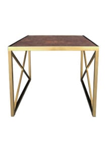LUXCO™ ATELIER SQUARE COFFEE TABLE - GOLD & VERONA BRONZE (CT4 - SGZ) FRONT