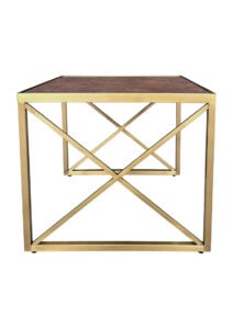LUXCO™ ATELIER SQUARE COFFEE TABLE - GOLD & VERONA BRONZE (CT4 - SGZ) SIDE