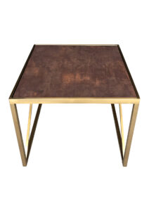 LUXCO™ ATELIER SQUARE COFFEE TABLE - GOLD & VERONA BRONZE (CT4 - SGZ) TOP