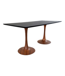 TULIP TABLE - WOOD & LONG TOP - BLACK (TB5 - BR - LB)