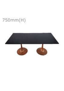 TULIP TABLE - WOOD & LONG TOP - BLACK (TB5 - BR - LB) TOP