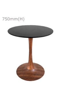 TULIP TABLE - WOOD & ROUND TOP - BLACK (TB5 - BR - RB)