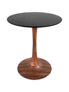 TULIP TABLE - WOOD & ROUND TOP - BLACK (TB5 - BR - RB)