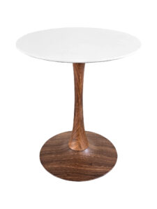 TULIP TABLE - WOOD & ROUND TOP - WHITE (TB5 - BR - RW)