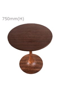 TULIP TABLE - WOOD & ROUND TOP - WOOD (TB5 - BR - RBR) TOP