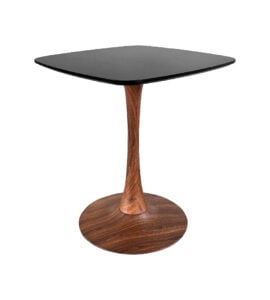 TULIP TABLE - WOOD & SQUARISH TOP - BLACK (TB5 - BR - SB)