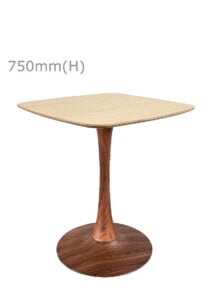 TULIP TABLE - WOOD & SQUARISH TOP - WOOD (TB5 - BR - SBR)