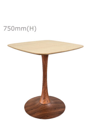 TULIP TABLE - WOOD & SQUARISH TOP - WOOD (TB5 - BR - SBR)
