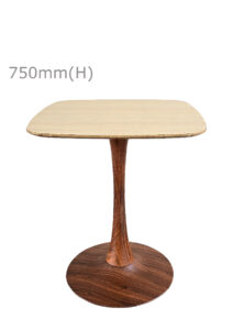 TULIP TABLE - WOOD & SQUARISH TOP - WOOD (TB5 - BR - SBR)