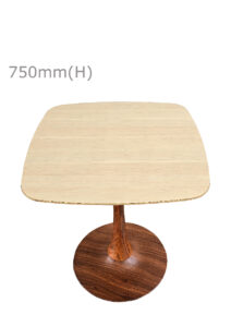 TULIP TABLE - WOOD & SQUARISH TOP - WOOD (TB5 - BR - SBR) TOP