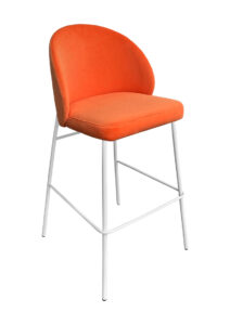 ALURA™ BARSTOOL - AMBER ORANGE WITH WHITE LEGS (BS4 - WAO)