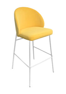ALURA™ BARSTOOL - CUSTARD YELLOW WITH WHITE LEGS (BS4 - WCY)