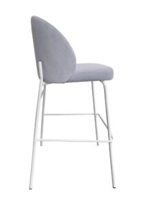 ALURA™ BARSTOOL - DOVE GREY WITH WHITE LEGS (BS4 - WDG) SIDE