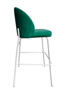 ALURA™ BARSTOOL - EMERALD GREEN WITH WHITE LEGS (BS4 - WEG) SIDE