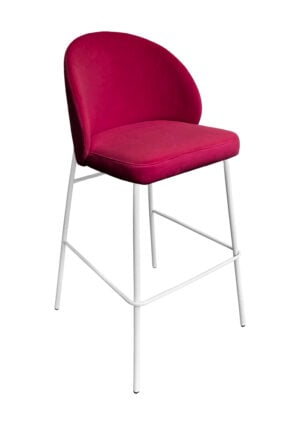 ALURA™ BARSTOOL - GARNET RED WITH WHITE LEGS (BS4 - WGR)