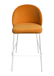 ALURA™ BARSTOOL - MARIGOLD YELLOW WITH WHITE LEGS (BS4 - WMY) FRONT