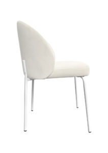 ALURA™ CHAIR - CHIFFON WHITE WITH WHITE LEGS (CH2 - WCW) SIDE