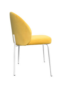 ALURA™ CHAIR - CUSTARD YELLOW WITH WHITE LEGS (CH2 - WCY) SIDE