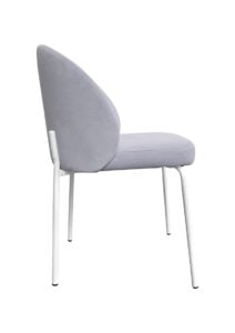 ALURA™ CHAIR - DOVE GREY WITH WHITE LEGS (CH2 - WDG) SIDE