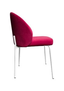 ALURA™ CHAIR - GARNET RED WITH WHITE LEGS (CH2 - WGR) SIDE