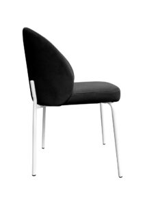 ALURA™ CHAIR - ONYX BLACK WITH WHITE LEGS (CH2 - WOB) SIDE