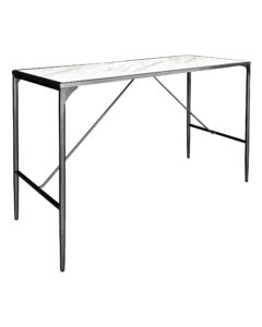 LUXCO™ ATELIER LONG BAR TABLE - BLACK & BIANCO WHITE (BT14 - LBW)